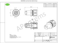 Endkappe für dreiphasiges 5C-Buskabel 2,5 mm²