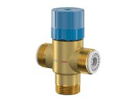 SET Thermomischer Flamcomix 45-65 °C 1" AG inkl. Rückflussverhinderer und Isolierung