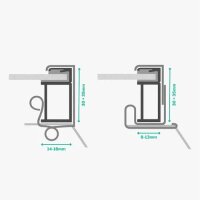 BirdBlocker BB-BoxClip-50s Montageclips für Rahmenhöhe 30 mm mit Kastenprofil 14-18 mm