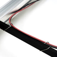 CablefixPro - BirdBlocker Lippen/Flansch Montageclips für Module Rahmenhöhe 30-35 mm mit Kastenprofil 20-35 mm