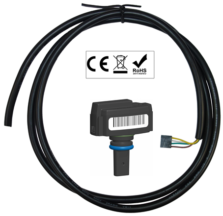 PAW Sensor VFS 2-40 l/min Volumenstromsensor mit Kabel (analog)