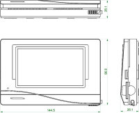 Touch Monitor x2 weiß 4,3" Display CAN-MTx2-WT