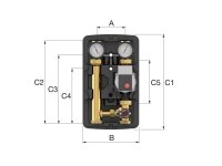 Heizkreisstation MeiFlow Top S MC, DN 25 ohne Pumpe